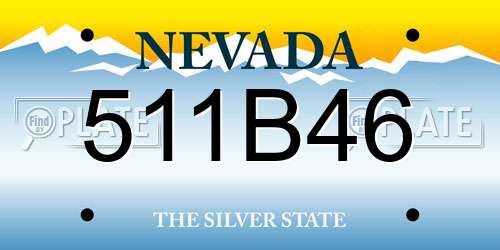 511B46 Nevada License Plate