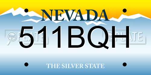 511BQH Nevada License Plate