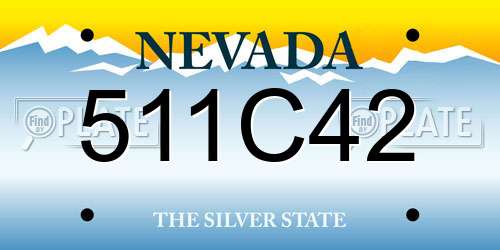 511C42 Nevada License Plate