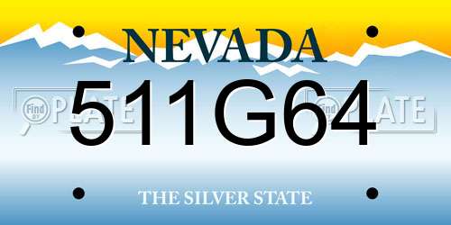 511G64 Nevada License Plate