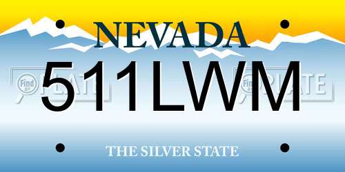 511LWM Nevada License Plate