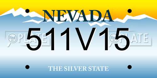 511V15 Nevada License Plate
