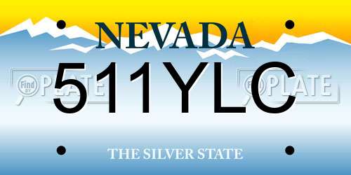 511YLC Nevada License Plate