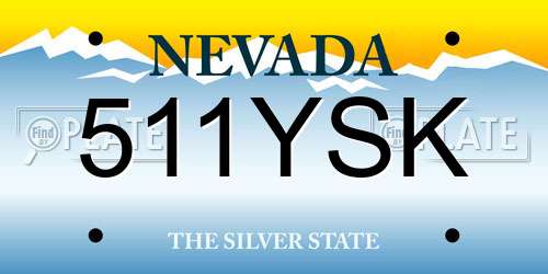 511YSK Nevada License Plate