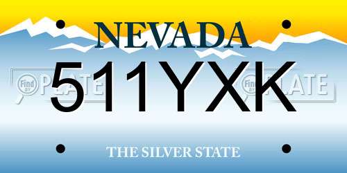 511YXK Nevada License Plate