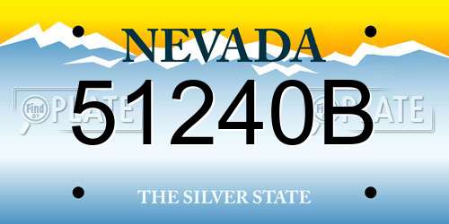 51240B Nevada License Plate
