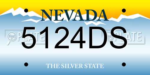 5124DS Nevada License Plate