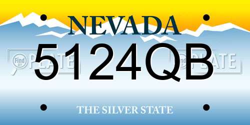 5124QB Nevada License Plate