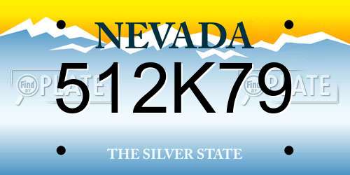 512K79 Nevada License Plate