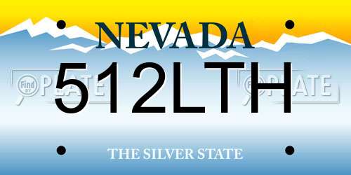 512LTH Nevada License Plate
