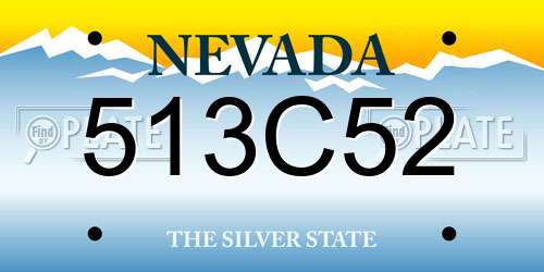 513C52 Nevada License Plate