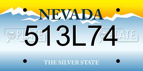 513L74 Nevada License Plate