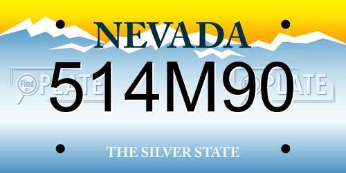 514M90 Nevada License Plate