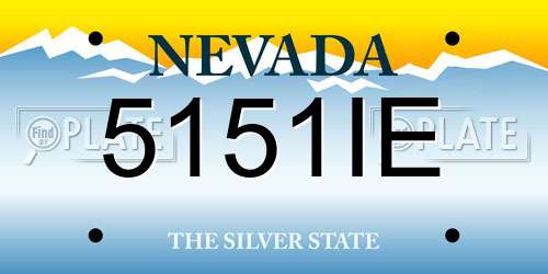 5151IE Nevada License Plate