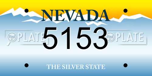 5153 Nevada License Plate