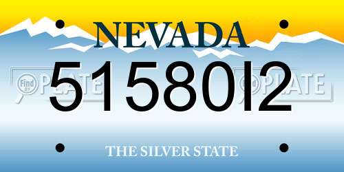 51580I2 Nevada License Plate