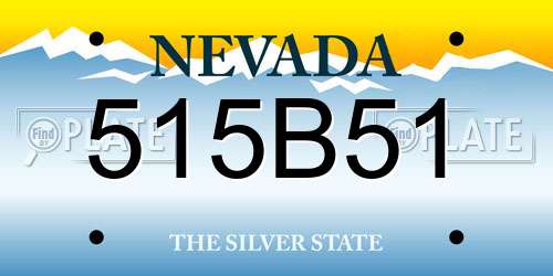 515B51 Nevada License Plate