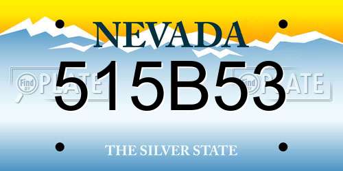 515B53 Nevada License Plate