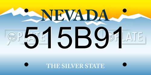 515B91 Nevada License Plate