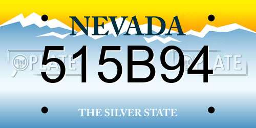 515B94 Nevada License Plate