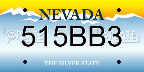 515BB3 Nevada License Plate