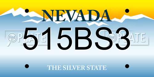515BS3 Nevada License Plate