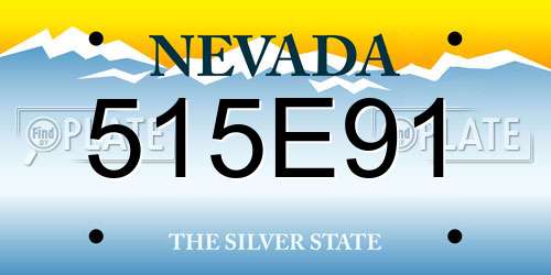 515E91 Nevada License Plate