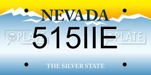 515IIE Nevada License Plate