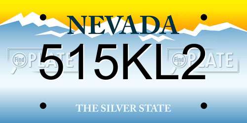 515KL2 Nevada License Plate