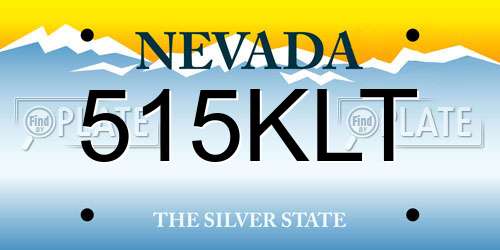 515KLT Nevada License Plate