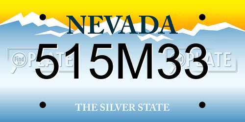 515M33 Nevada License Plate