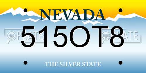 515OT8 Nevada License Plate
