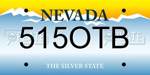 515OTB Nevada License Plate