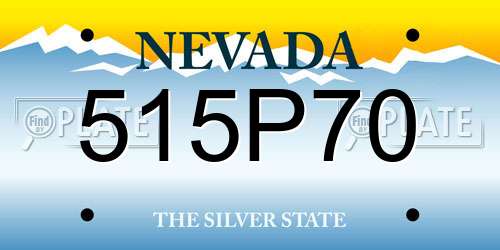 515P70 Nevada License Plate