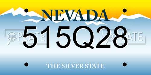 515Q28 Nevada License Plate