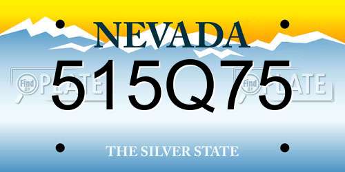 515Q75 Nevada License Plate