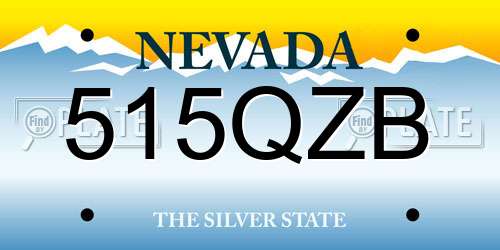 515QZB Nevada License Plate