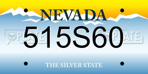 515S60 Nevada License Plate