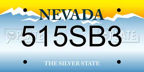 515SB3 Nevada License Plate