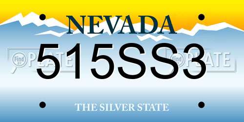 515SS3 Nevada License Plate