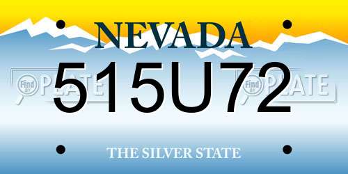 515U72 Nevada License Plate