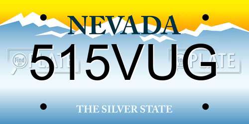 515VUG Nevada License Plate