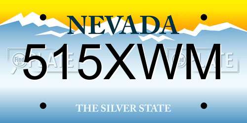 515XWM Nevada License Plate