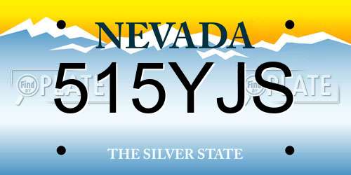 515YJS Nevada License Plate