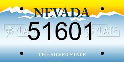 51601 Nevada License Plate