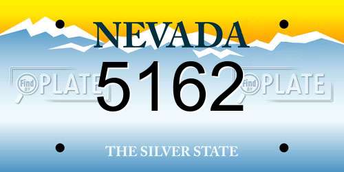 5162 Nevada License Plate