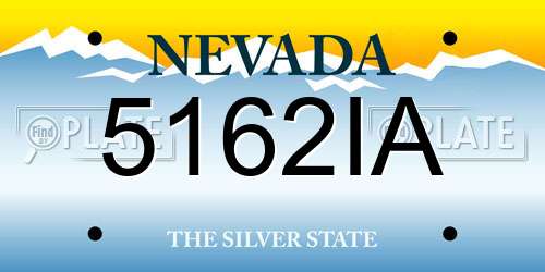 5162IA Nevada License Plate