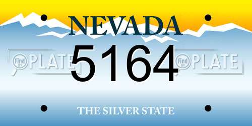 5164 Nevada License Plate
