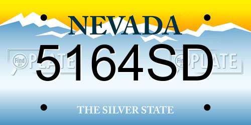 5164SD Nevada License Plate