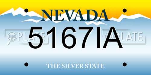 5167IA Nevada License Plate